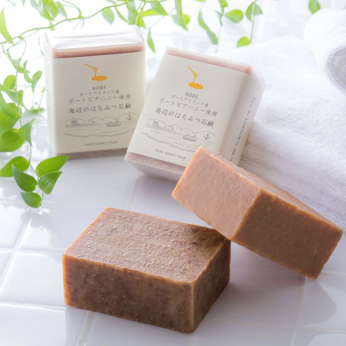 神戸・ポートアイランド産ポートピアハニー使用】海辺のはちみつ石鹸(1